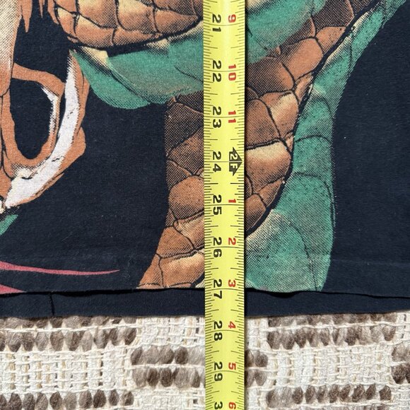 Vintage 1993 Brooks & Dunn Snake Skull All Over Print T-Shirt Single Stitch L - Picture 10 of 11